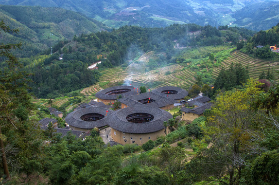 南靖山村土楼风景印象