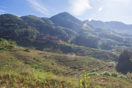 大山梯田土楼风景