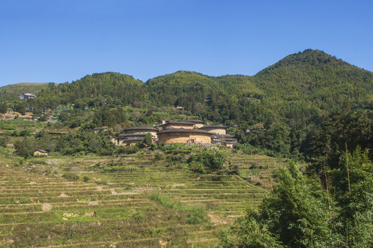 田螺坑山村风景