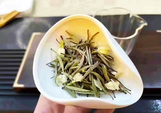 茉莉花茶叶特写