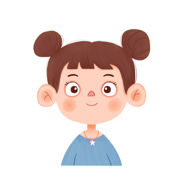 可愛小女孩兒童頭像