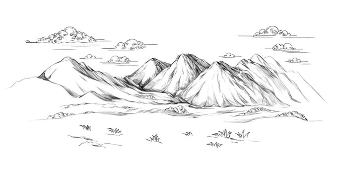 高山插畫