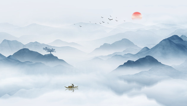 水墨山水畫