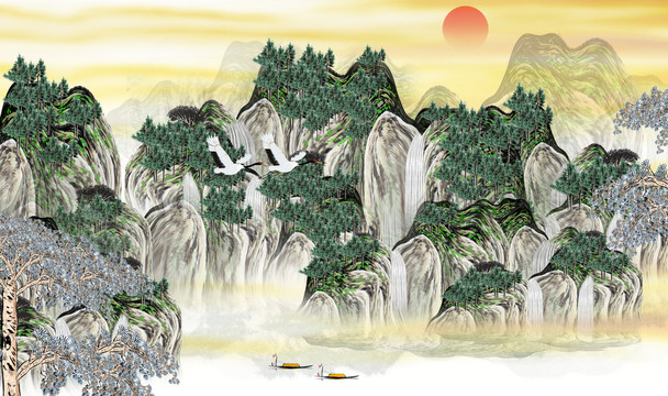 巨幅山水畫