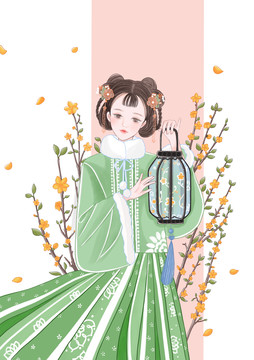 迎春花女孩