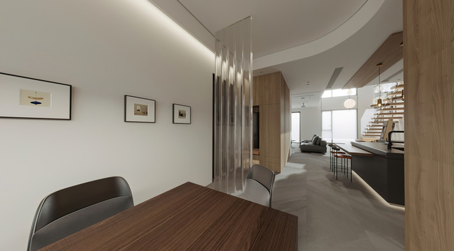 现代简约室内空间设计餐厅
