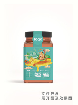 蜂蜜瓶貼