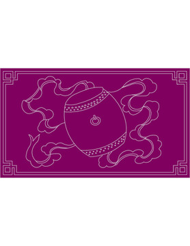 中式傳統(tǒng)紋樣鑼鼓圖