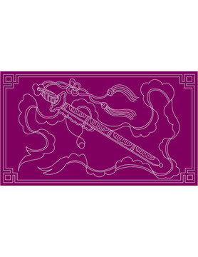 中式傳統(tǒng)紋樣寶劍圖