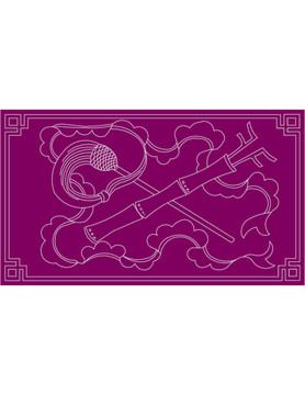 中式傳統(tǒng)紋樣拂塵道教法器圖