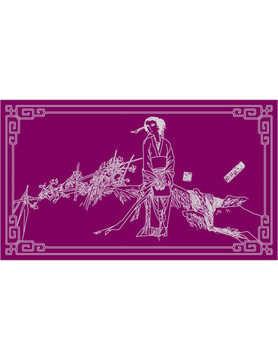 中式東籬仕女圖