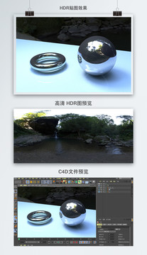 HDR全景貼圖溪流