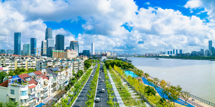 上海西岸商业区城市风光