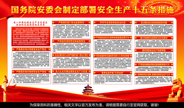 安全生產十五條硬措施
