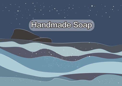手工皂香皂化妆品包装设计插画