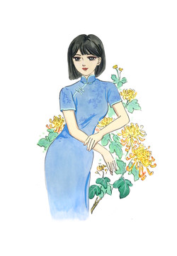 旗袍菊