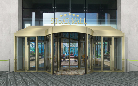 酒店旋转门效果图设计