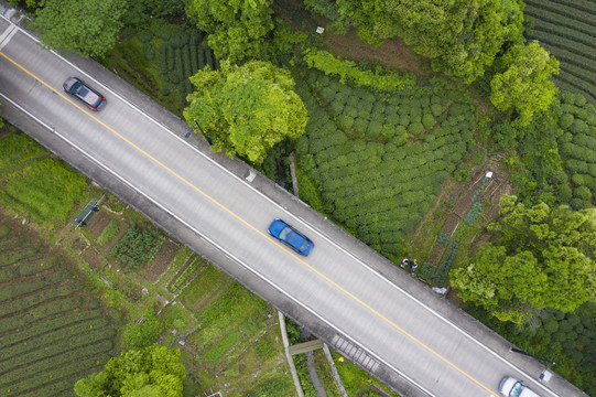 杭州西湖景区梅家坞梅灵路隧道