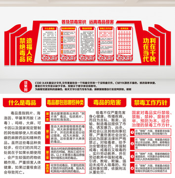 禁毒形象墻