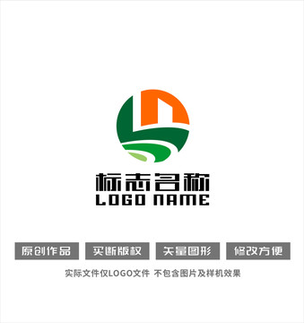 LN字母标志农业logo
