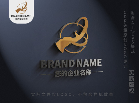 野生動物大象logo