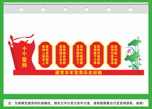 十個堅持文化墻
