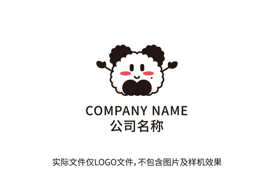 卡通寿司饭团logo标志设计