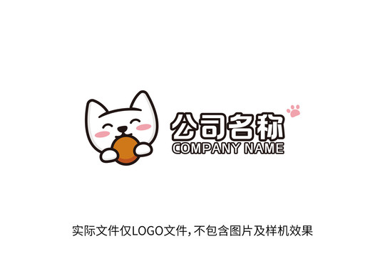 猫粮猫咖奶茶店标志logo