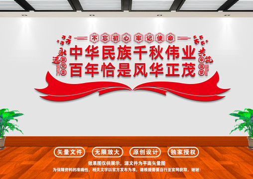 千秋偉業(yè)風(fēng)華正茂文化墻