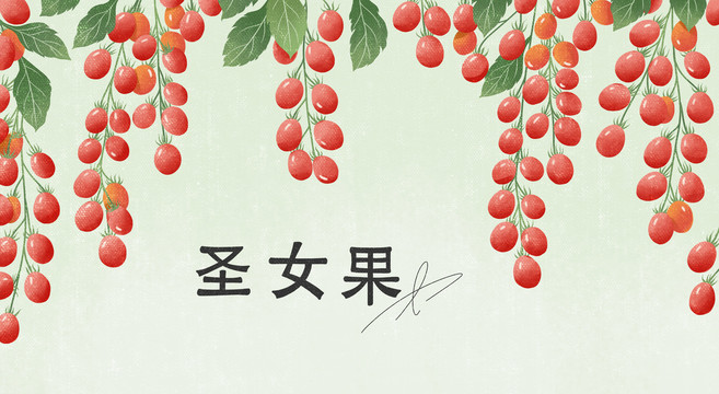 手繪小西紅柿