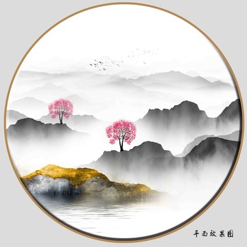 意境水墨山水画