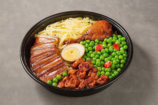 雞腿雙拼飯