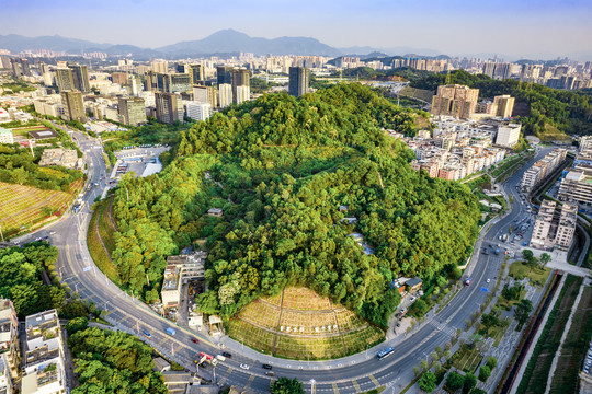 广东深圳龙岗区城市风光