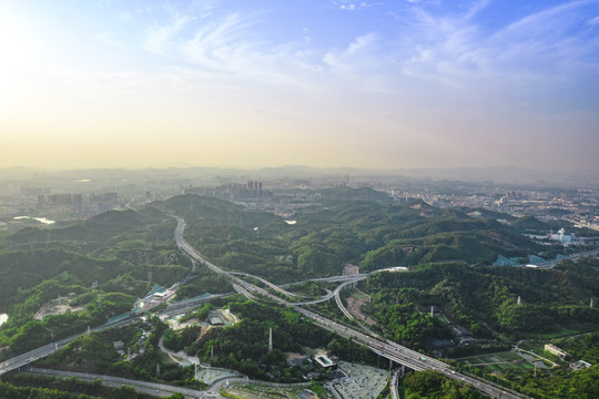 广东深圳龙岗区城市风光