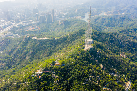 航拍广东珠海香洲区街景