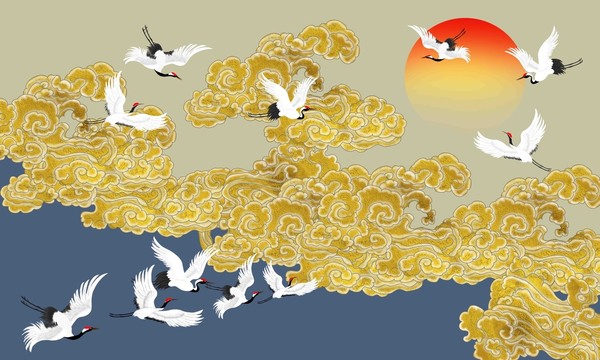 祥云背景墻