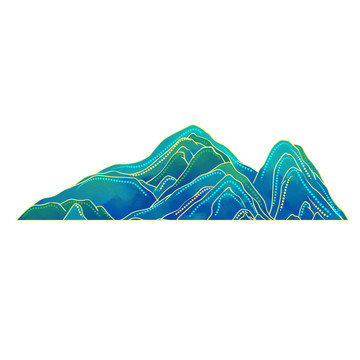 國潮國風(fēng)素材元素山