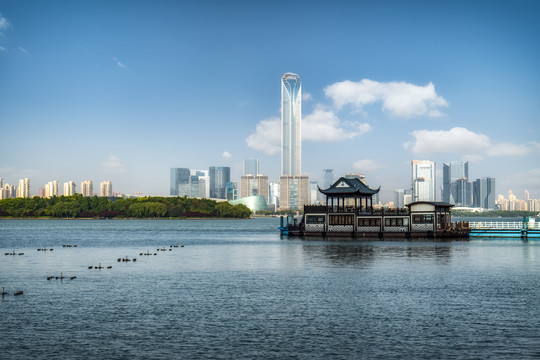 苏州金鸡湖风光