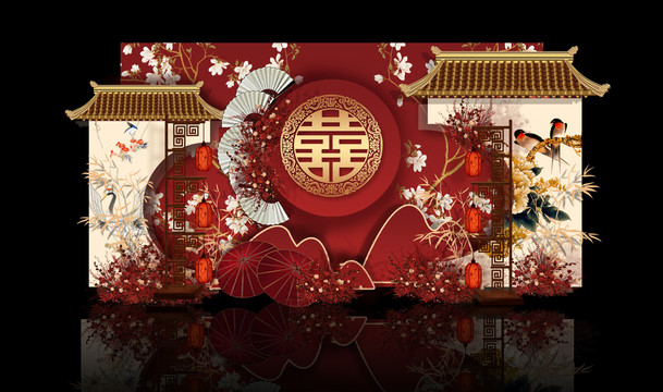 中式紅色婚禮