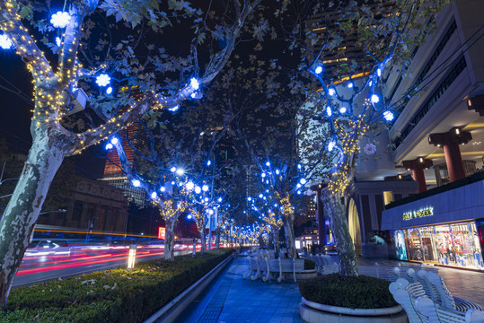 上海南京西路夜景