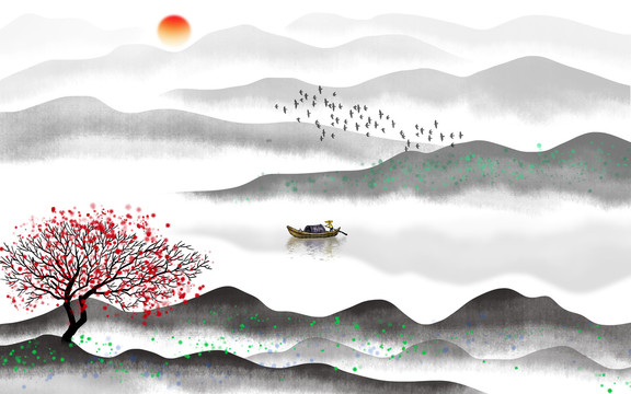 水墨山水畫