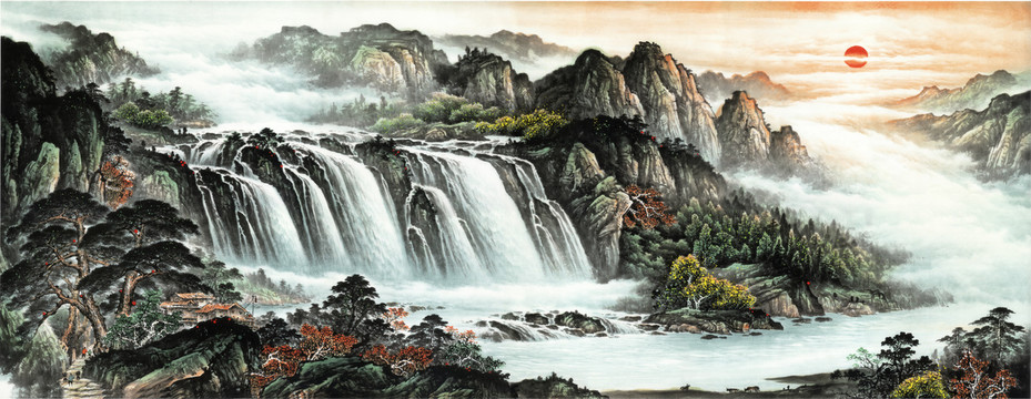 國畫山水一非高清