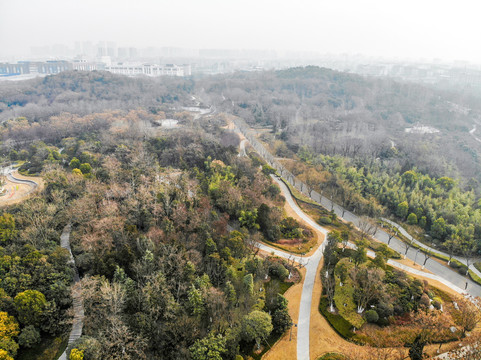 航拍江苏徐州狮子山楚王陵外景