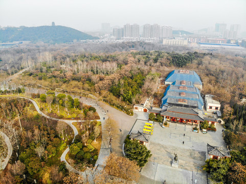 航拍江苏徐州狮子山楚王陵外景