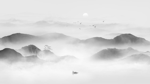 水墨山水畫