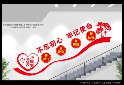 黨建樓梯間形象墻