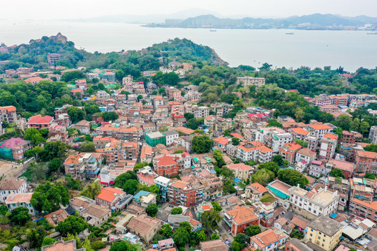 航拍福建厦门鼓浪屿风景名胜区