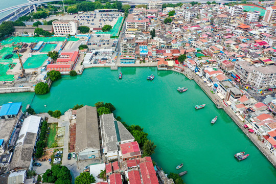 航拍福建厦门沙坡尾艺术西区