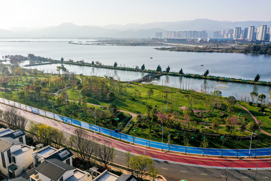 昆明滇池草海湖滨生态湿地公园