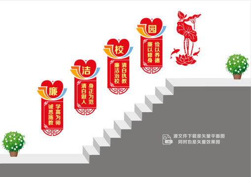 廉潔校園階梯宣傳欄